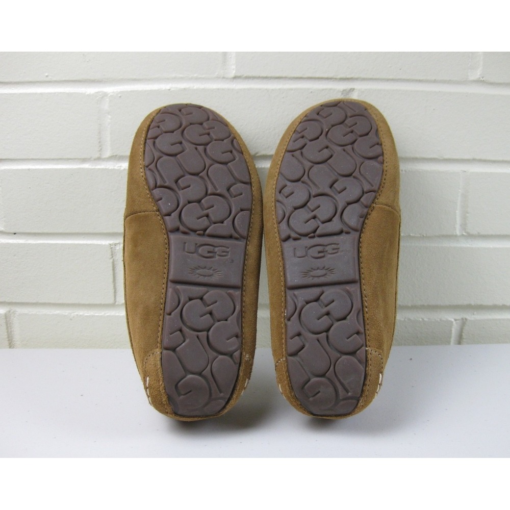 UGG Suede Ansley Shearling Slippers Womens (6) Driving Moccasin Y2K Brown - Picture 10 of 13